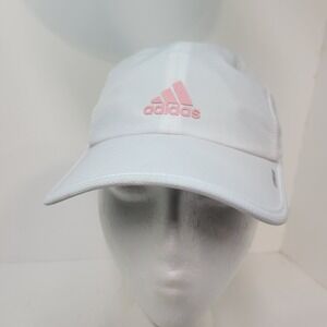 Adidas AEROREADY Hat Cap White‎ Pink Logo Adjustable Lightweight Sporty